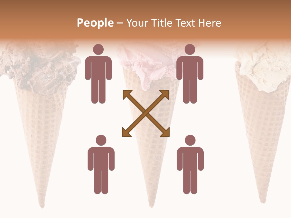 Cream Pieces Portion PowerPoint Template