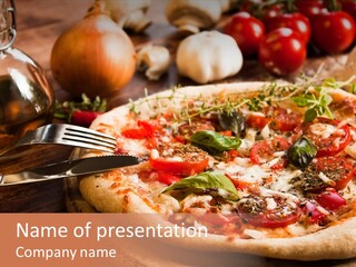 Baked Cuisine Table PowerPoint Template