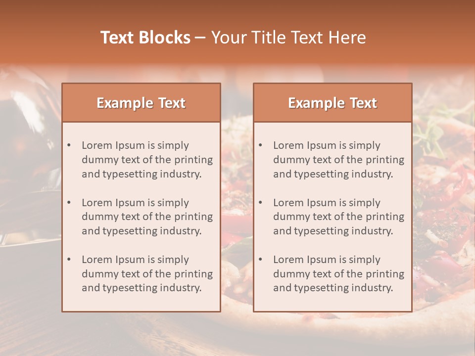 Baked Cuisine Table PowerPoint Template