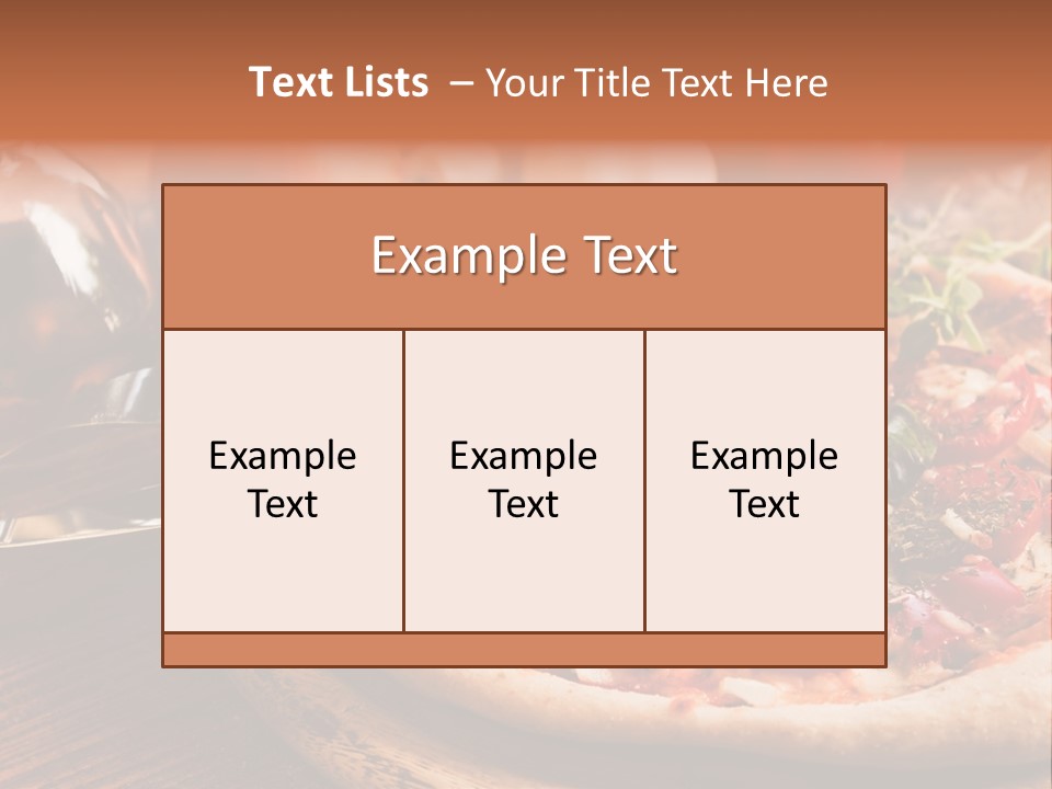 Baked Cuisine Table PowerPoint Template