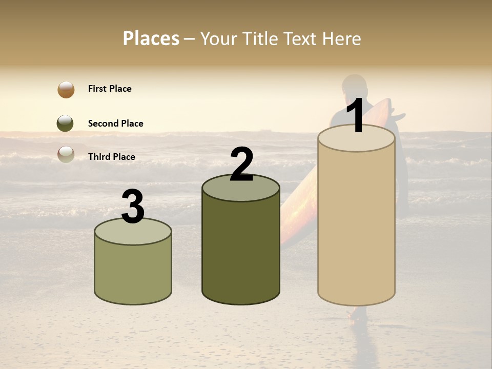 Rocks Wavy Sea PowerPoint Template