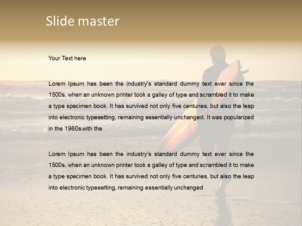 Rocks Wavy Sea PowerPoint Template