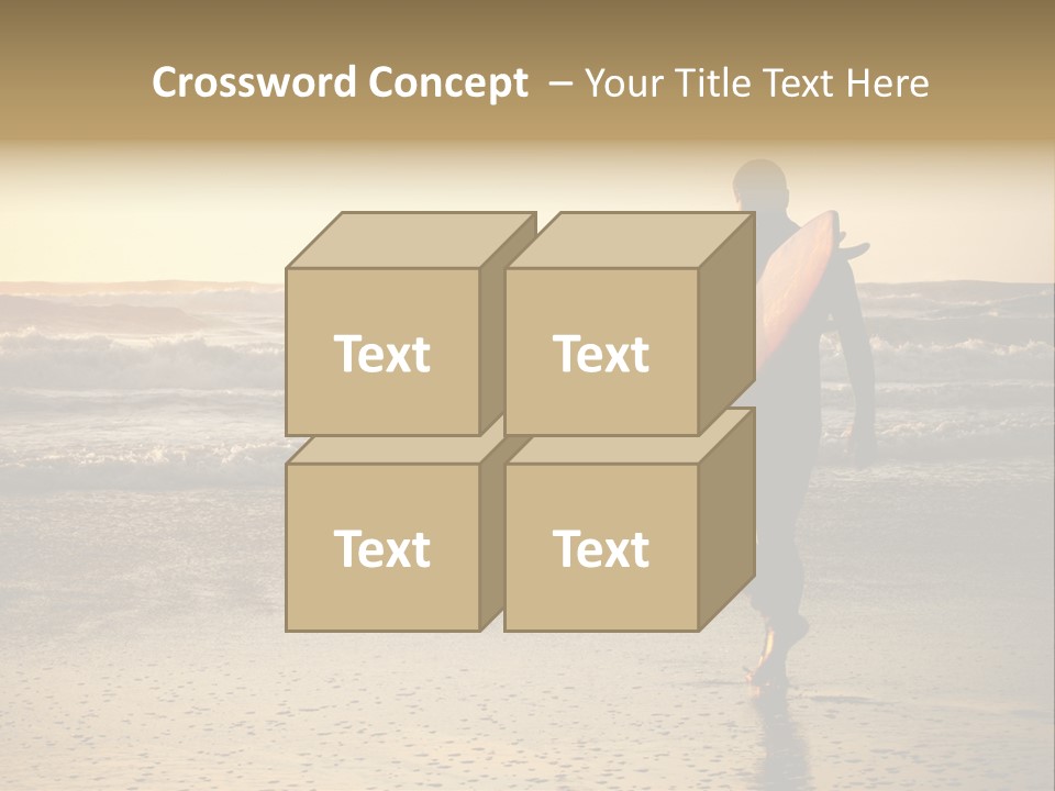 Rocks Wavy Sea PowerPoint Template