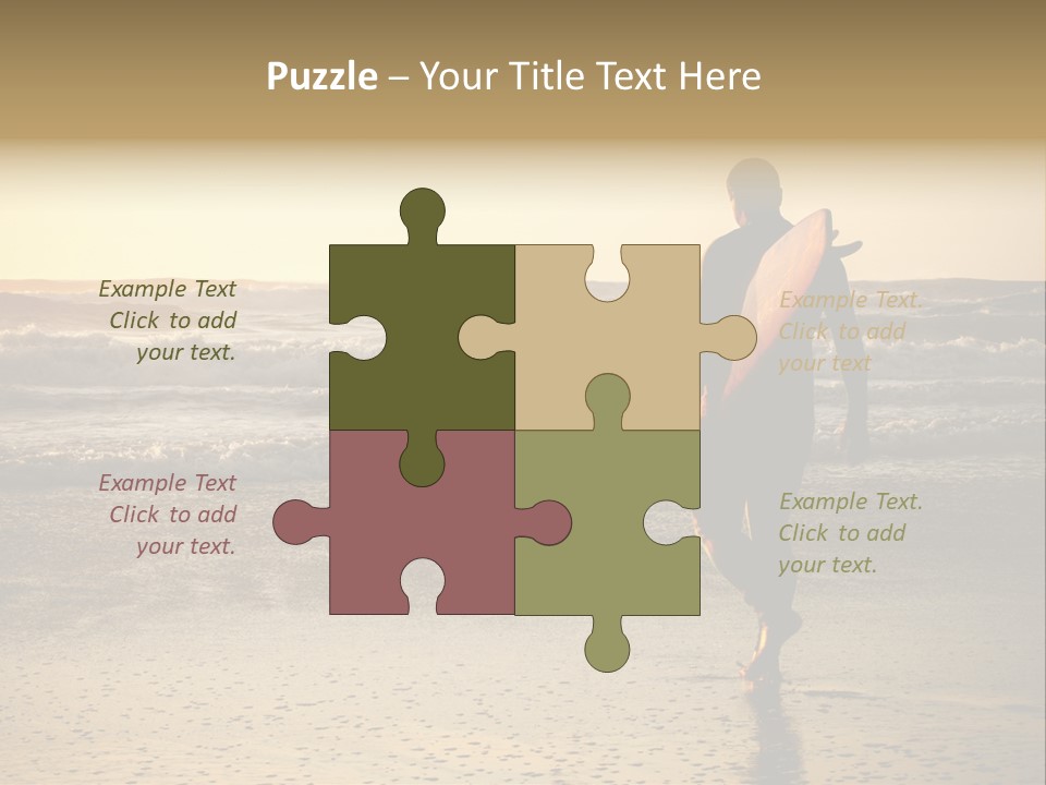 Rocks Wavy Sea PowerPoint Template