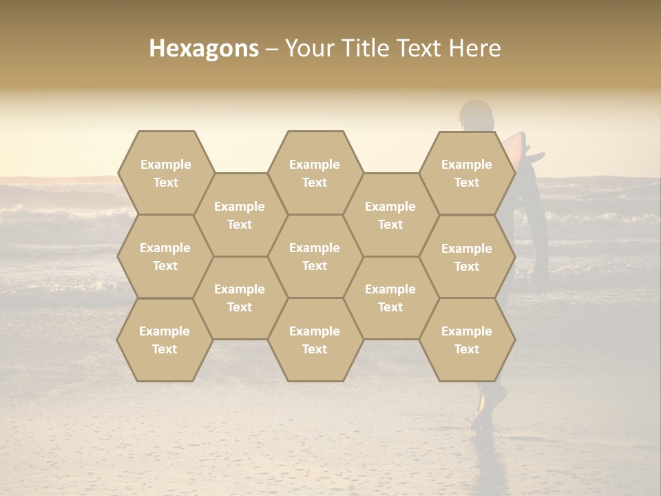 Rocks Wavy Sea PowerPoint Template