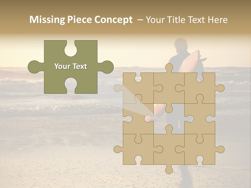 Rocks Wavy Sea PowerPoint Template