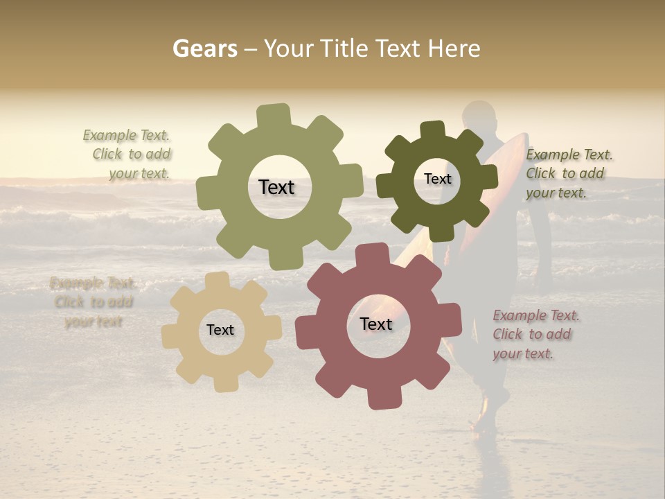 Rocks Wavy Sea PowerPoint Template