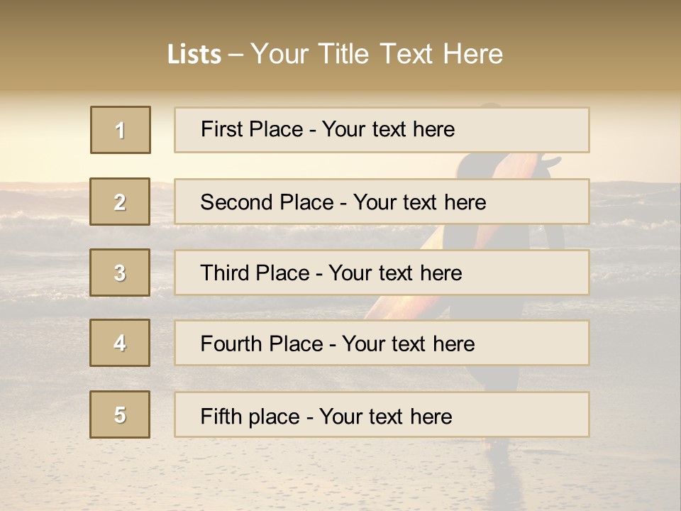 Rocks Wavy Sea PowerPoint Template
