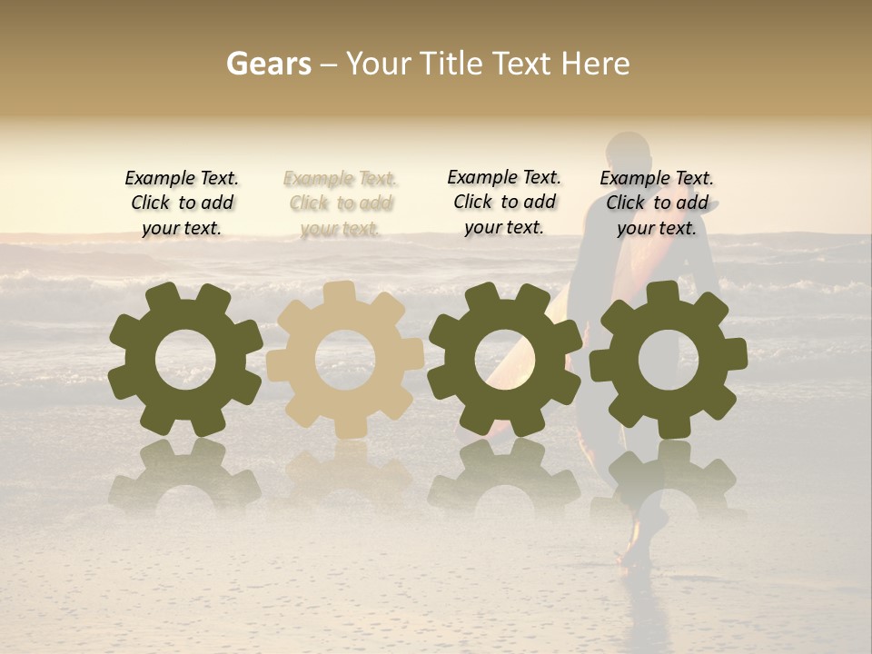 Rocks Wavy Sea PowerPoint Template