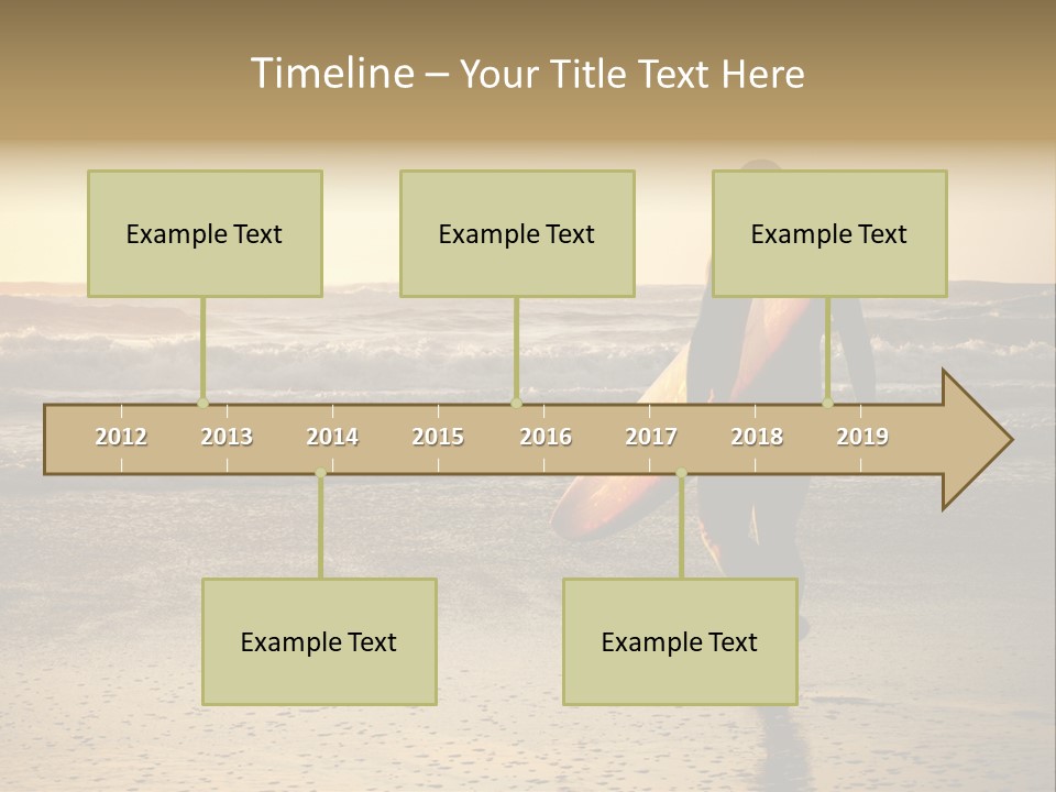 Rocks Wavy Sea PowerPoint Template