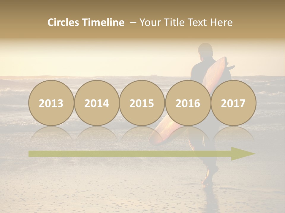 Rocks Wavy Sea PowerPoint Template