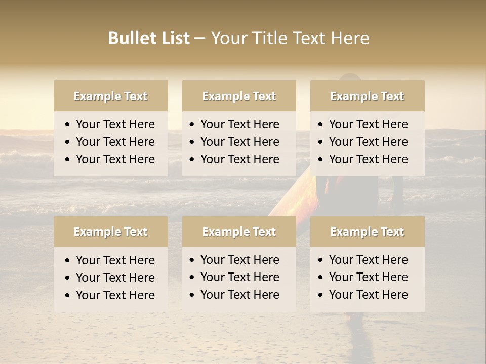 Rocks Wavy Sea PowerPoint Template