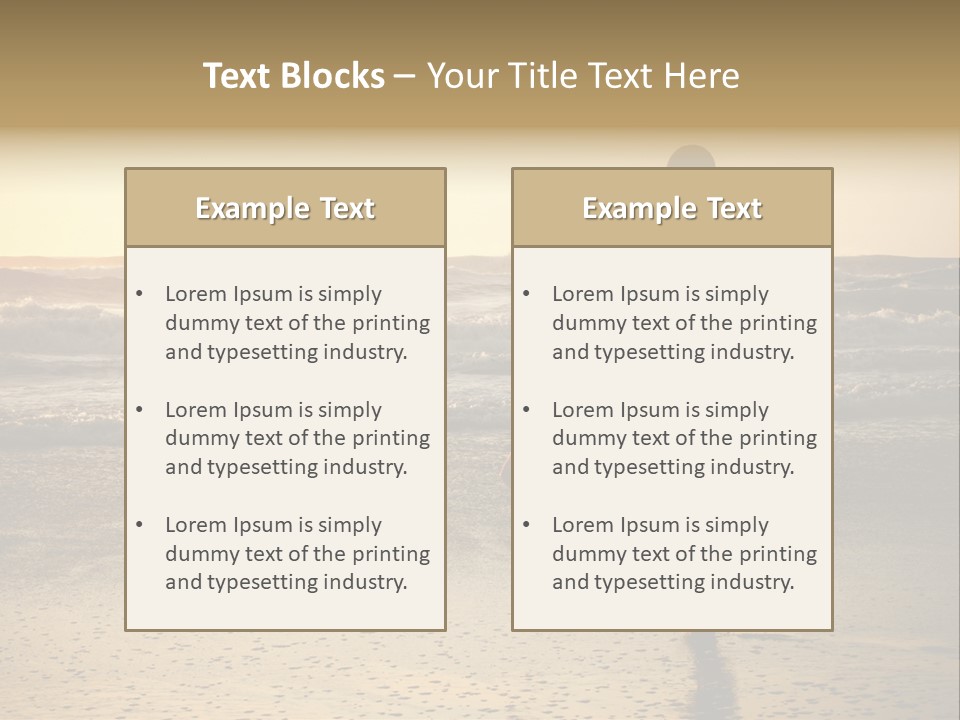 Rocks Wavy Sea PowerPoint Template