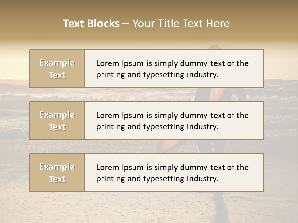 Rocks Wavy Sea PowerPoint Template