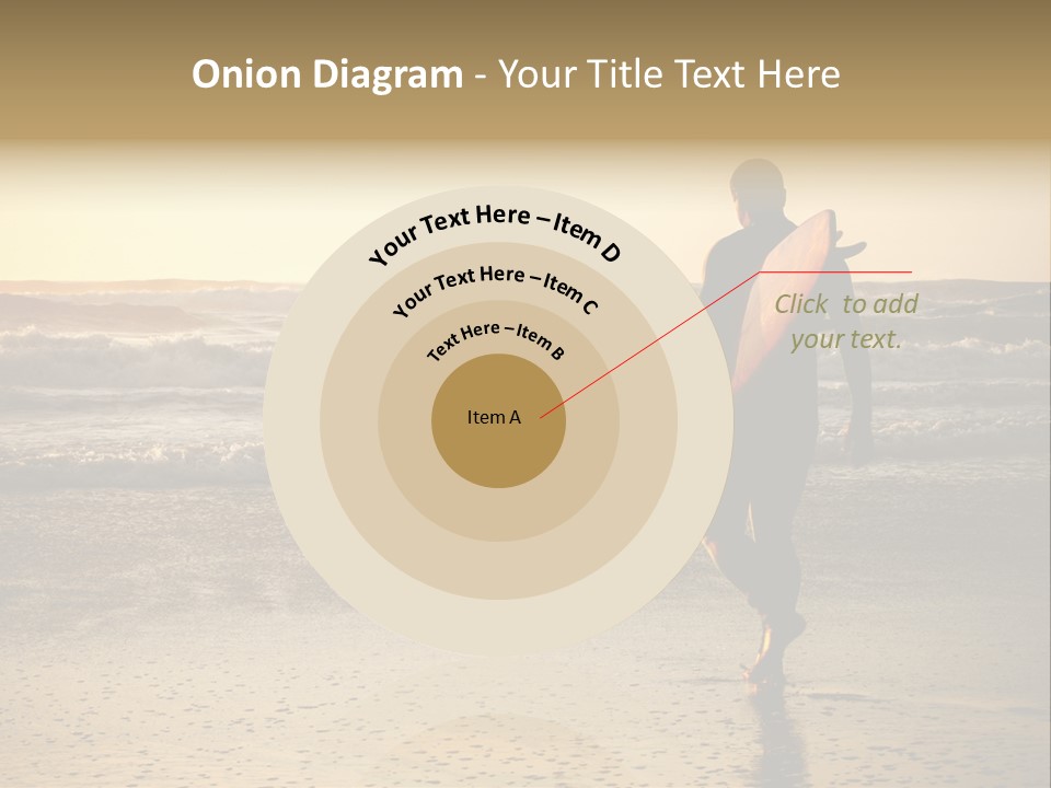 Rocks Wavy Sea PowerPoint Template