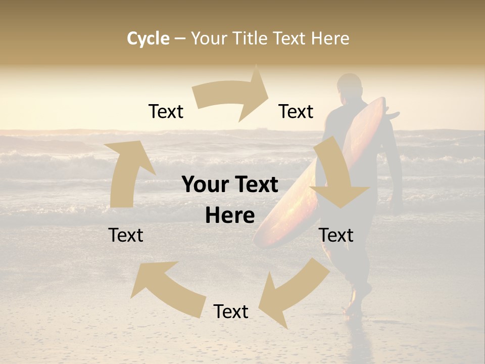 Rocks Wavy Sea PowerPoint Template