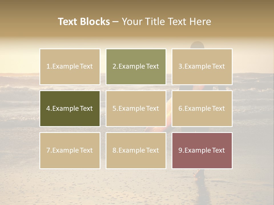 Rocks Wavy Sea PowerPoint Template