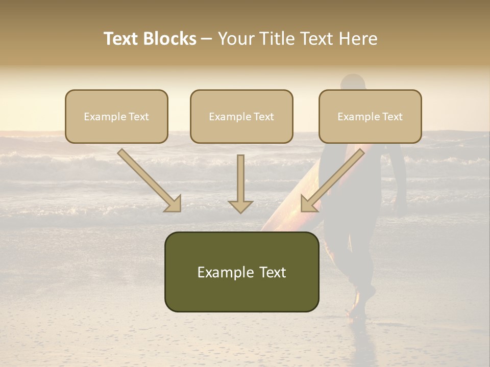 Rocks Wavy Sea PowerPoint Template