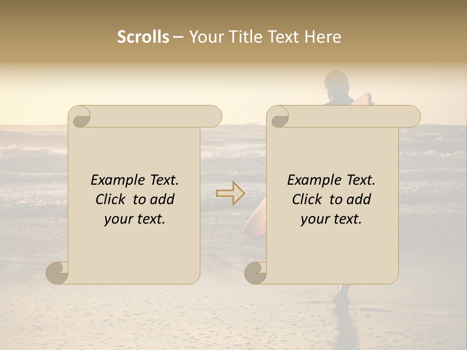 Rocks Wavy Sea PowerPoint Template