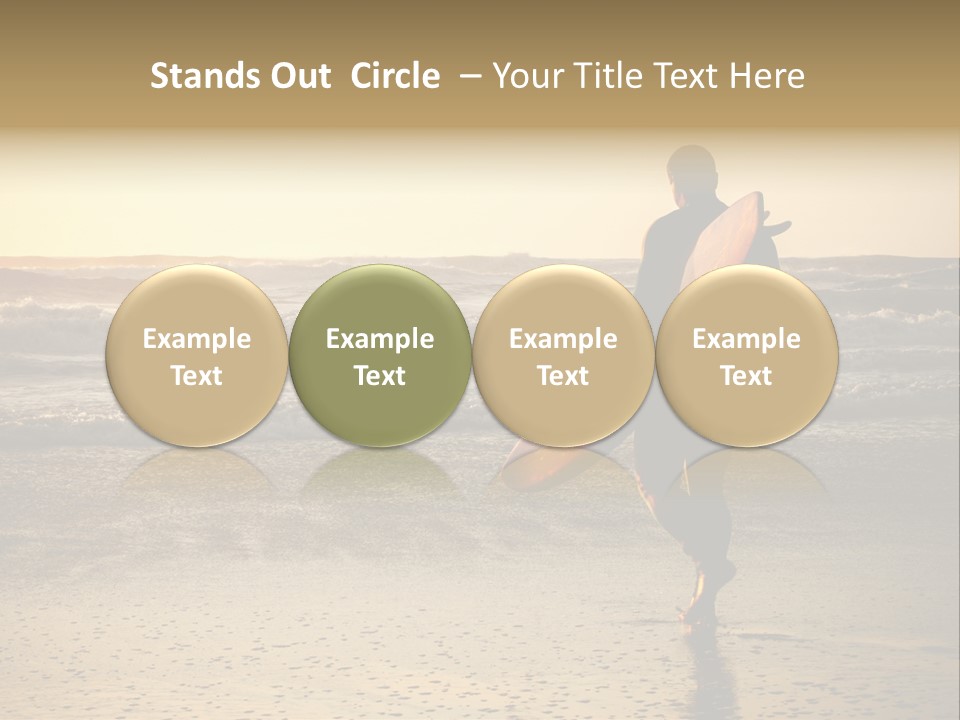 Rocks Wavy Sea PowerPoint Template