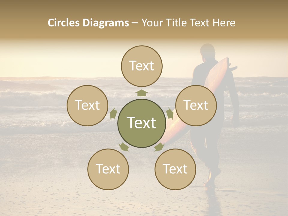 Rocks Wavy Sea PowerPoint Template