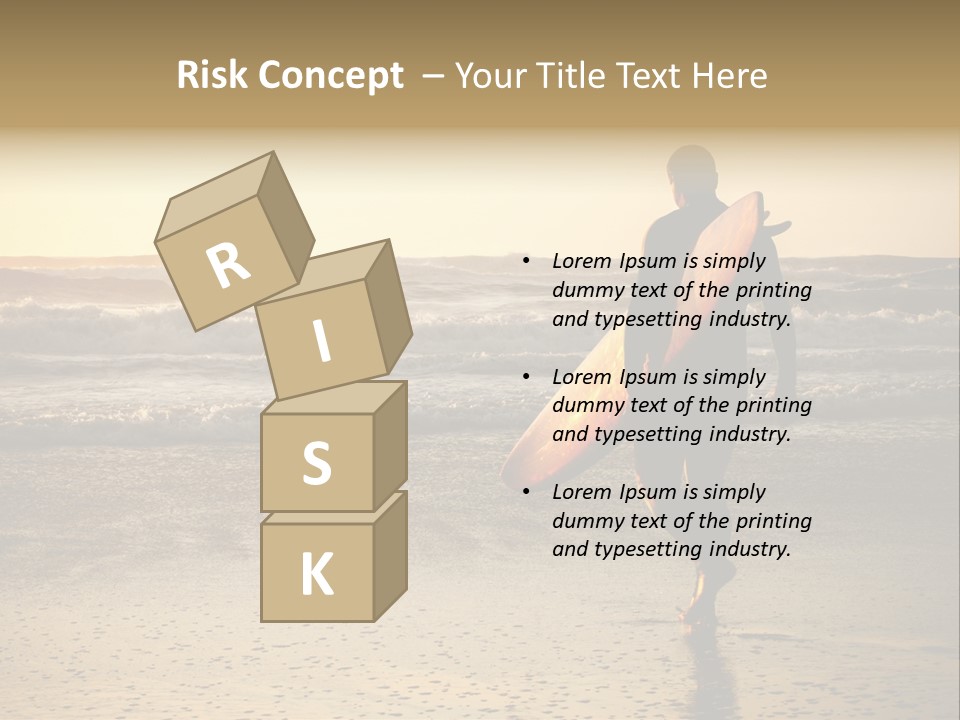 Rocks Wavy Sea PowerPoint Template