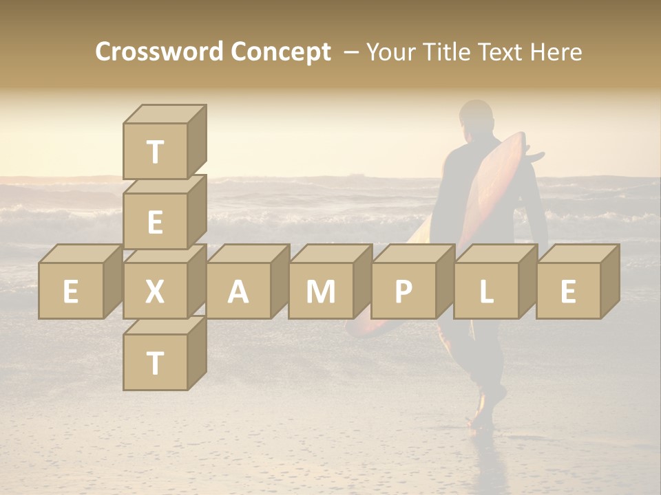 Rocks Wavy Sea PowerPoint Template