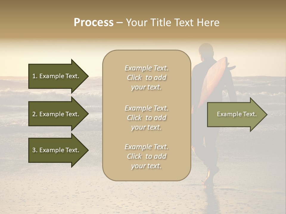Rocks Wavy Sea PowerPoint Template