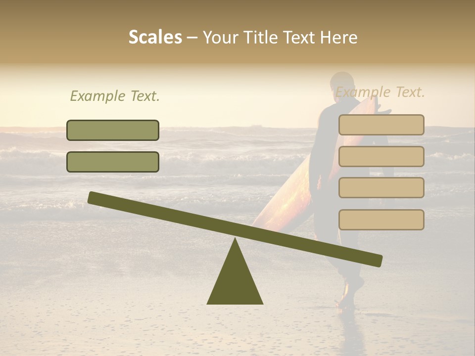 Rocks Wavy Sea PowerPoint Template
