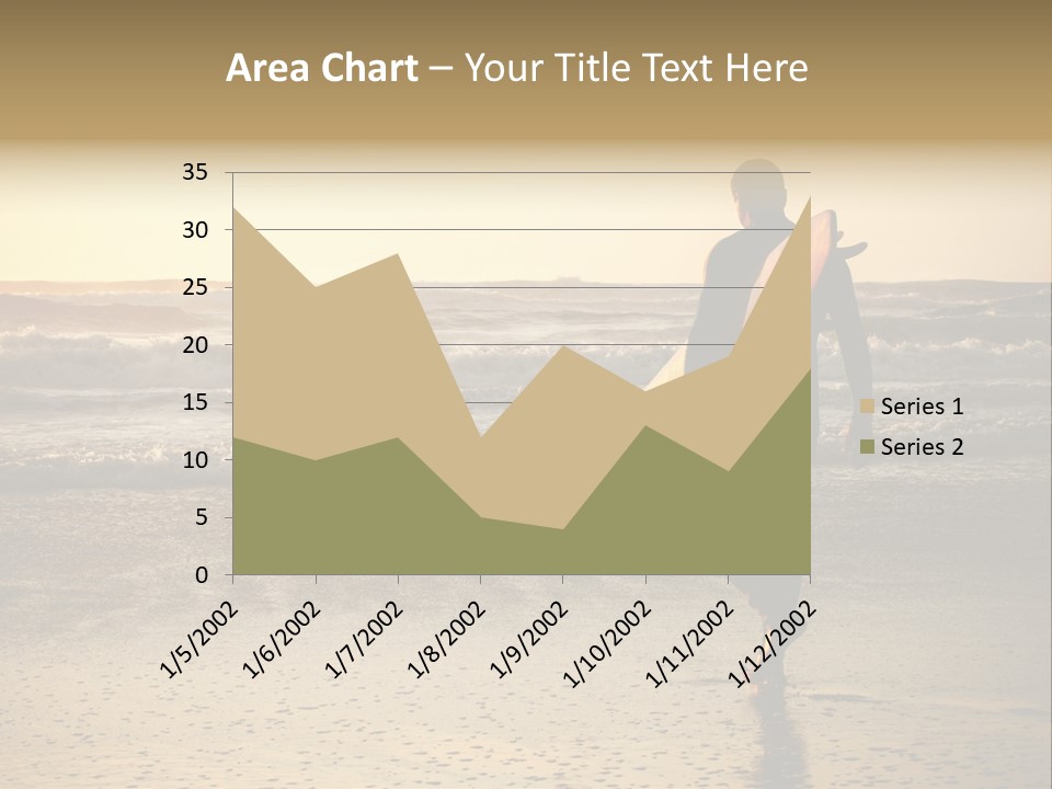 Rocks Wavy Sea PowerPoint Template