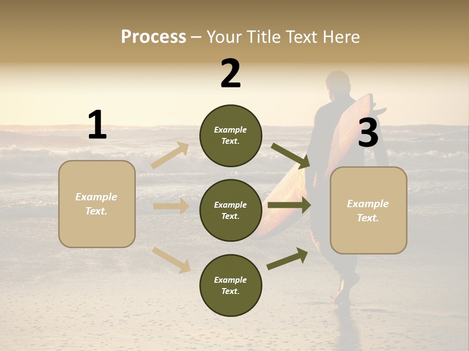 Rocks Wavy Sea PowerPoint Template