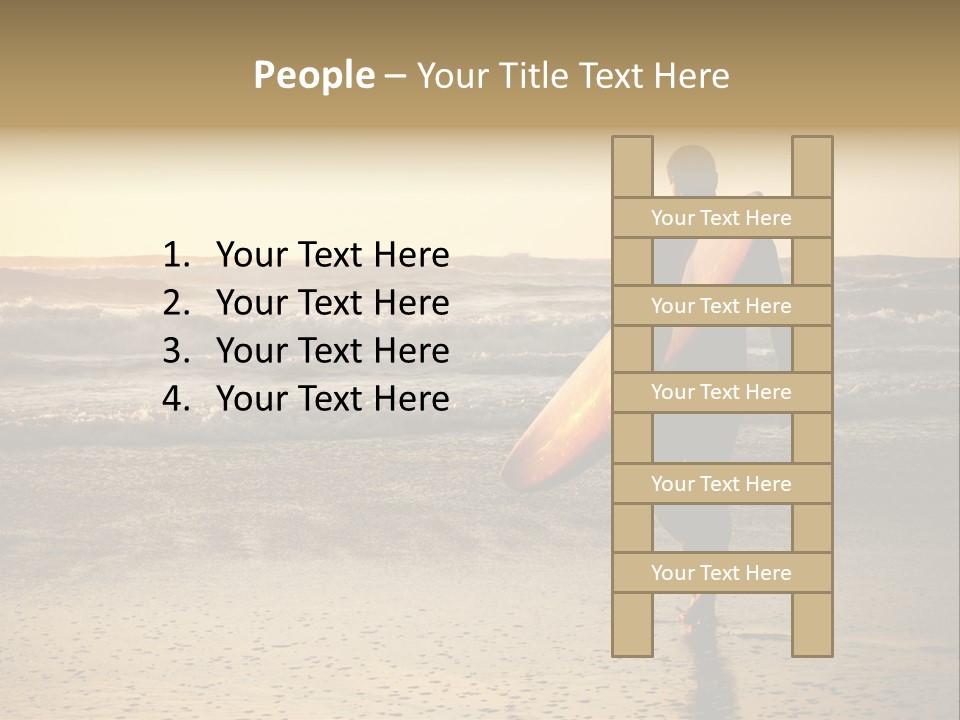 Rocks Wavy Sea PowerPoint Template