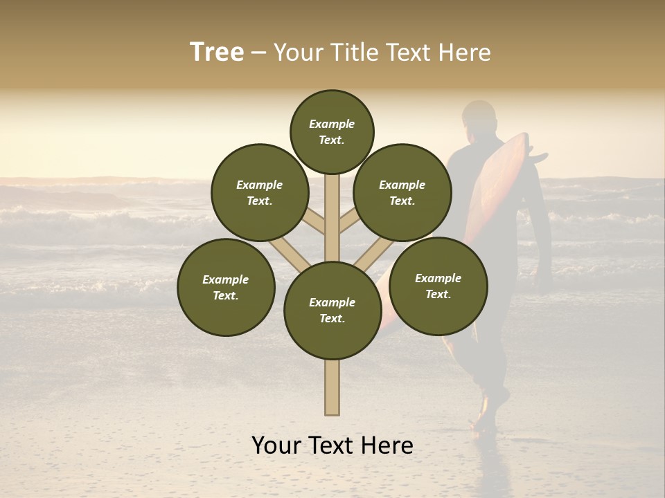 Rocks Wavy Sea PowerPoint Template