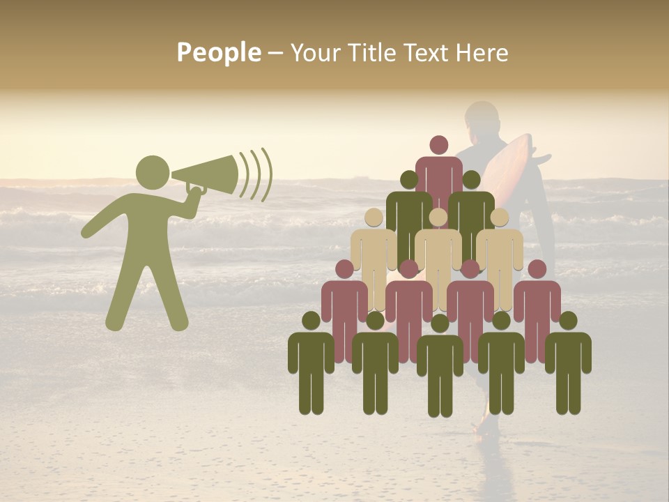 Rocks Wavy Sea PowerPoint Template