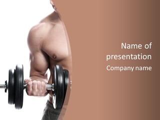 Handsome Male Lifting PowerPoint Template