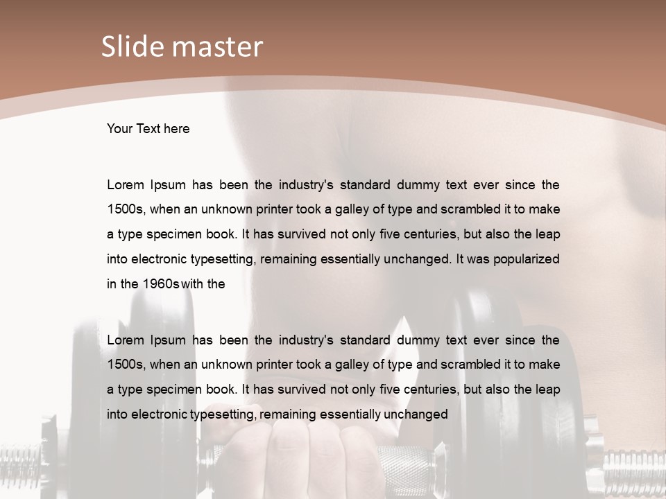 Handsome Male Lifting PowerPoint Template