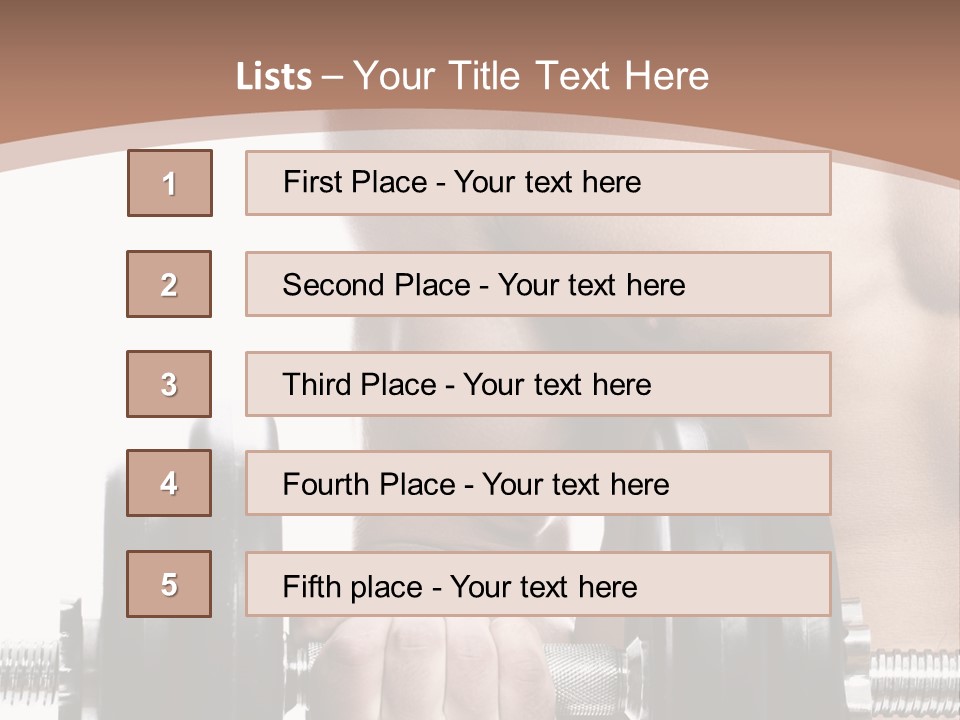 Handsome Male Lifting PowerPoint Template