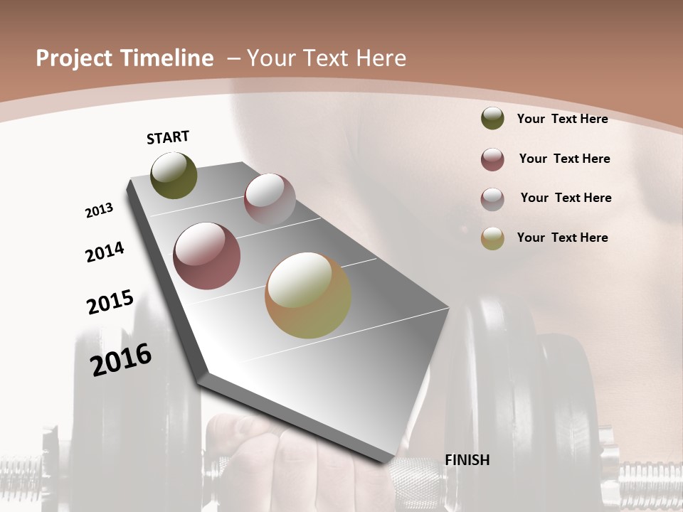 Handsome Male Lifting PowerPoint Template