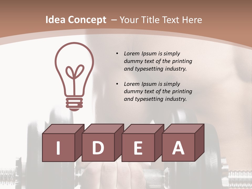 Handsome Male Lifting PowerPoint Template