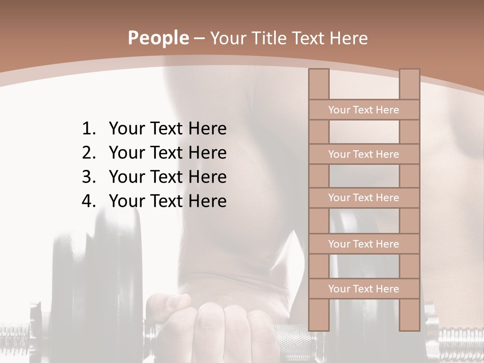 Handsome Male Lifting PowerPoint Template