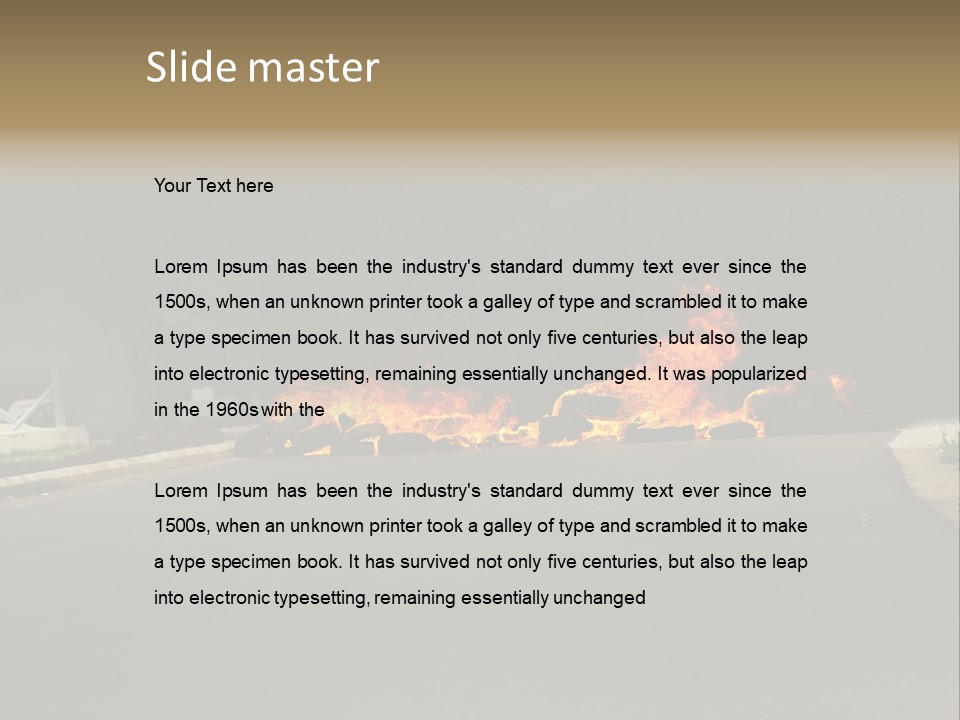 Inferno Pollution Destruction PowerPoint Template