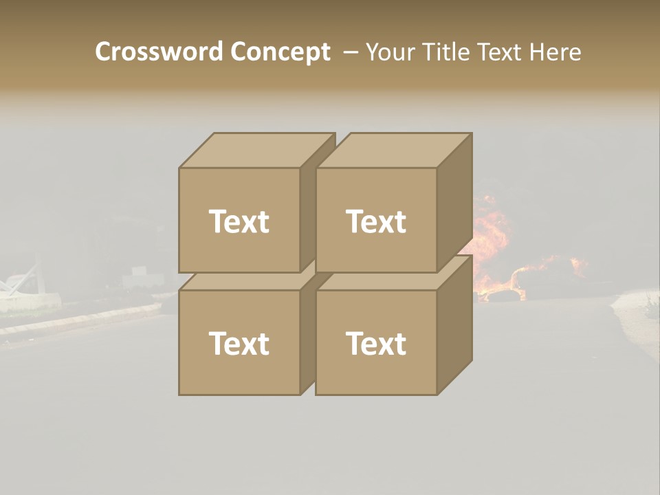 Inferno Pollution Destruction PowerPoint Template