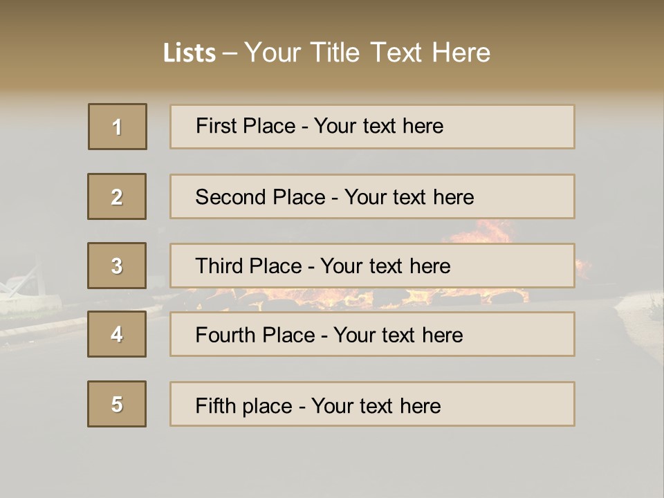 Inferno Pollution Destruction PowerPoint Template