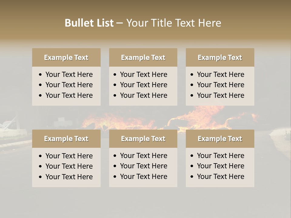 Inferno Pollution Destruction PowerPoint Template