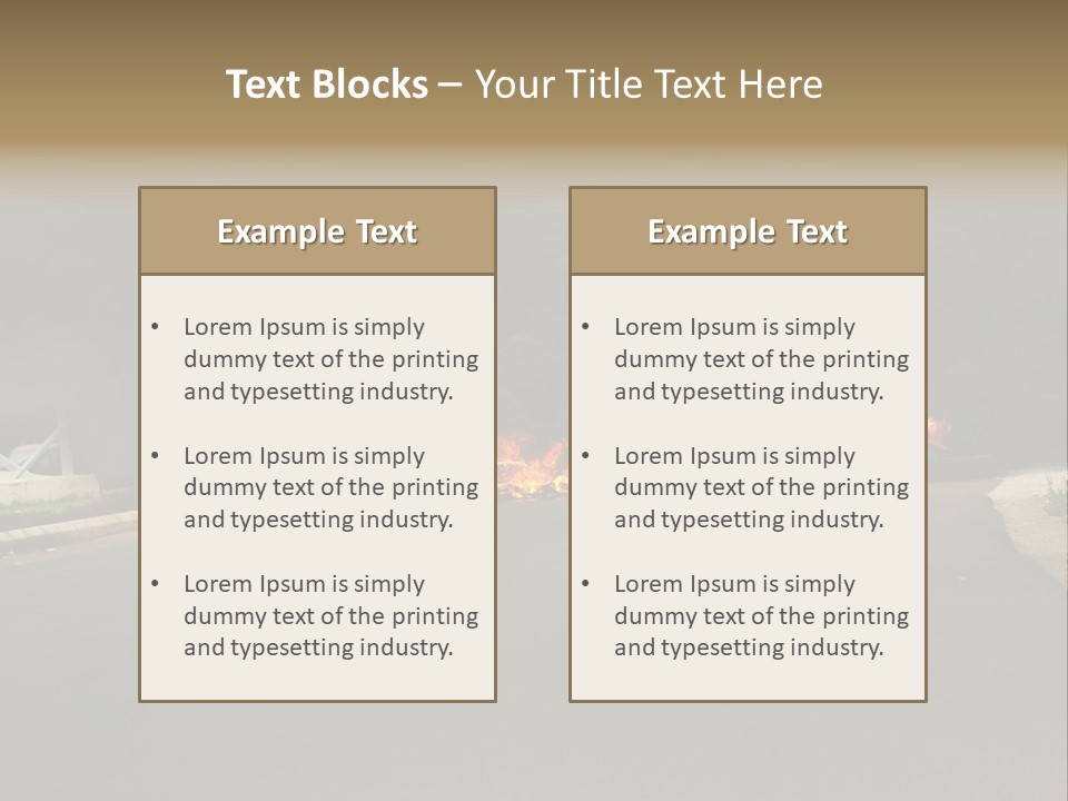 Inferno Pollution Destruction PowerPoint Template