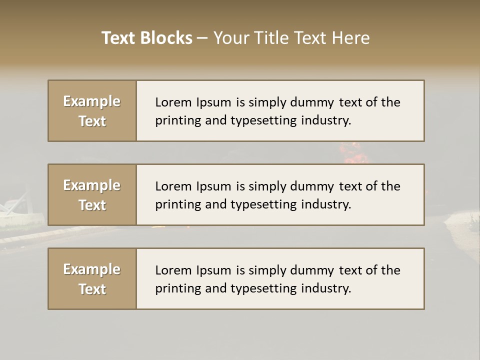 Inferno Pollution Destruction PowerPoint Template