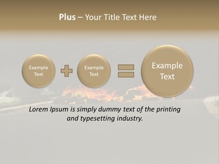 Inferno Pollution Destruction PowerPoint Template