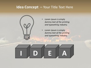 Inferno Pollution Destruction PowerPoint Template