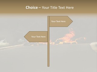 Inferno Pollution Destruction PowerPoint Template