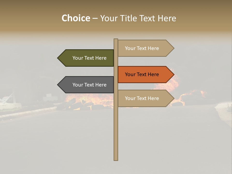 Inferno Pollution Destruction PowerPoint Template